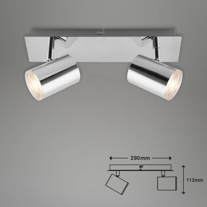 Briloner 2731-028 - Kupatilsko spot svetlo BANYO 2xGU10/5W/230V IP44 sjajni hrom