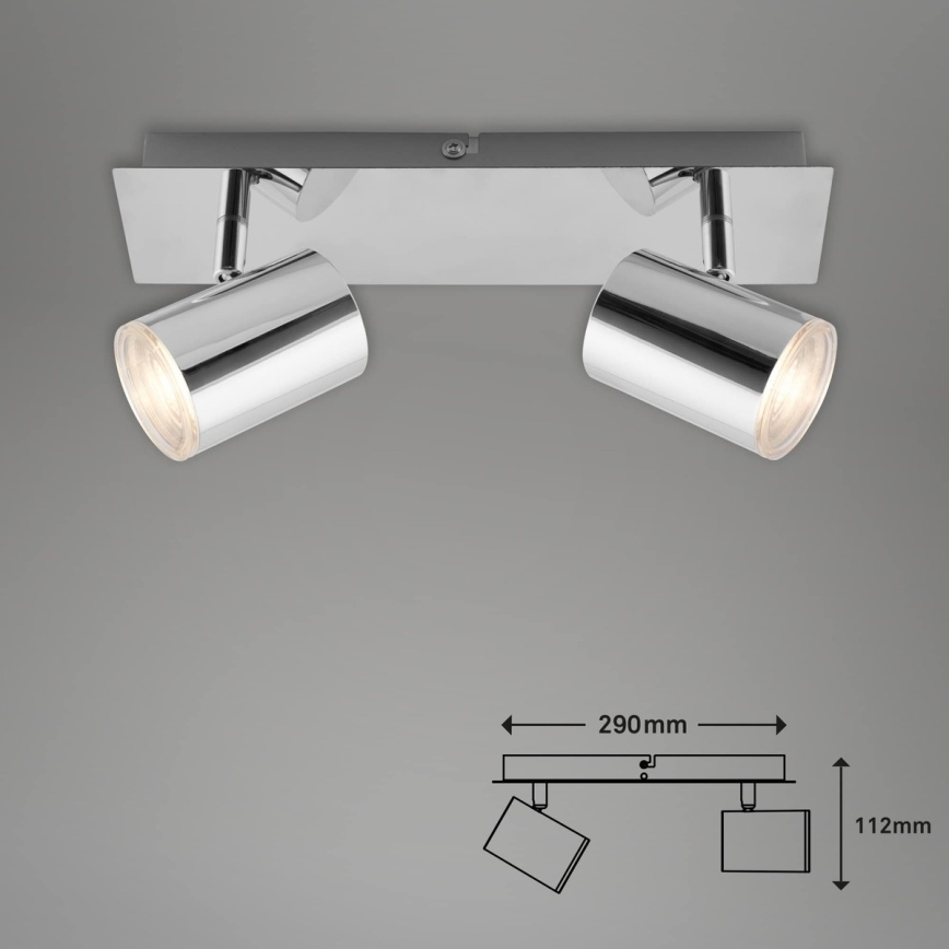 Briloner 2731-028 - Kupatilsko spot svetlo BANYO 2xGU10/5W/230V IP44 sjajni hrom