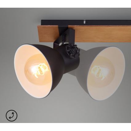 Briloner 2742-035 - Spot svetlo SPOTLIGHT 3xE27/40W/230V crna/smeđa