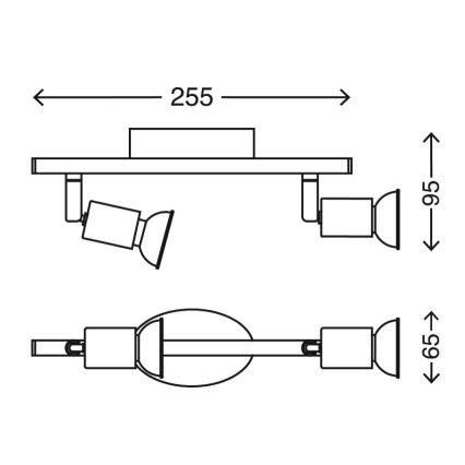 Briloner 2767-026 - LED spot svetiljka 2xGU10/6W/230V bela
