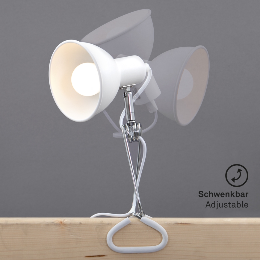 Briloner 2790-016 - Lampa sa klipsom FIX 1xE14/8W/230V bela