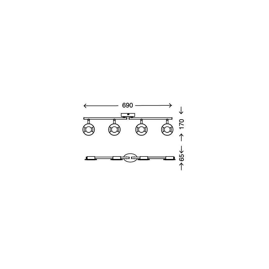 Briloner 2798-042 - LED spot svetlo STONE 4xLED/4,5W/230V