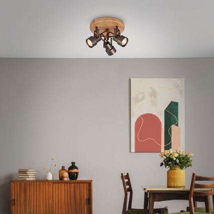 Briloner 2872-035 - LED spot svetiljka SPOTLIGHT 3xGU10/5W/230V braon