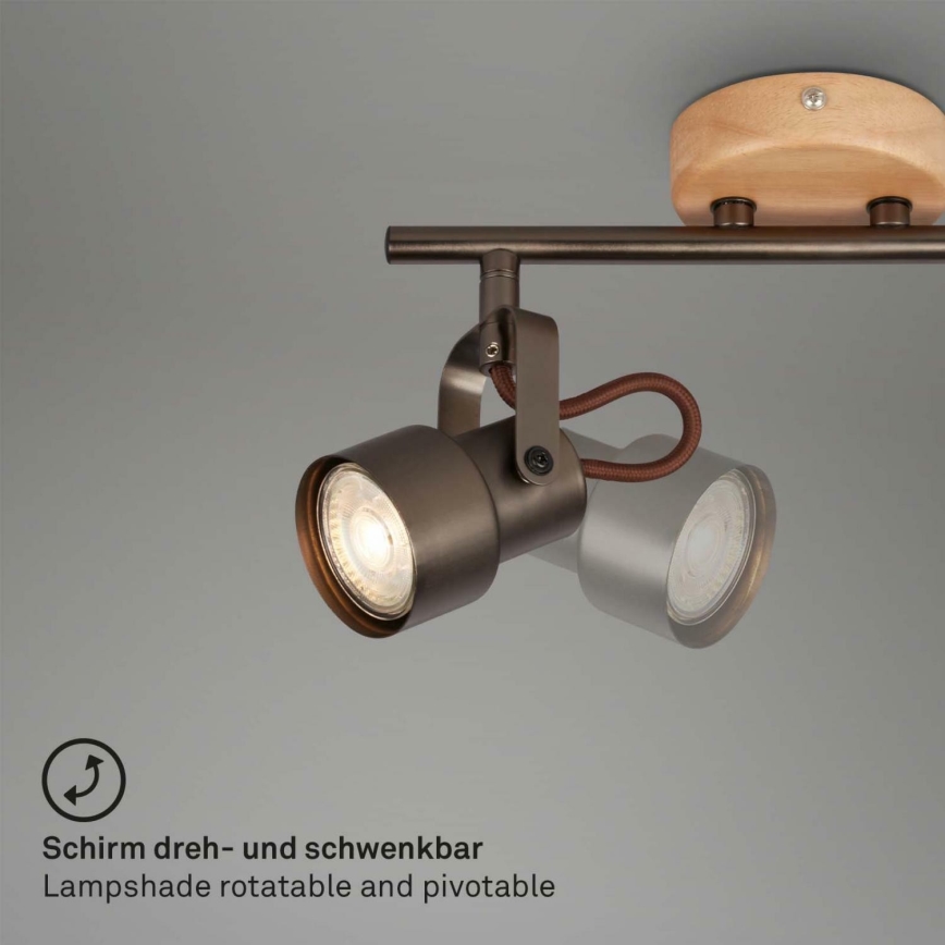 Briloner 2872-045 - LED spot svetiljka TAHUN 4xGU10/5W/230V 3000K smeđa