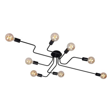 Briloner 2888-085 - Površinski montiran plafonski luster FARETTO 8xE27/60W/230V crni