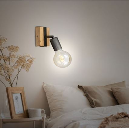 Briloner 2900-011 - Zidno spot svetlo WOOD BASIC 1xE27/25W/230V