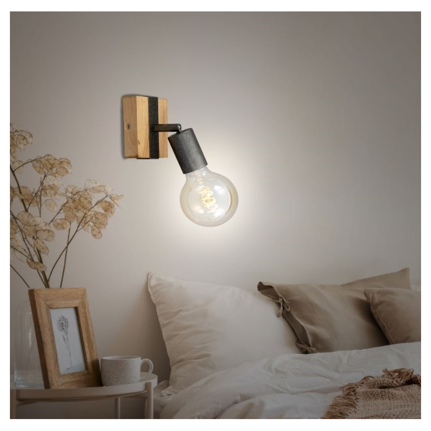 Briloner 2900-011 - Zidno spot svetlo WOOD BASIC 1xE27/25W/230V