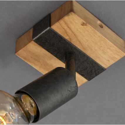 Briloner 2900-011 - Zidno spot svetlo WOOD BASIC 1xE27/25W/230V