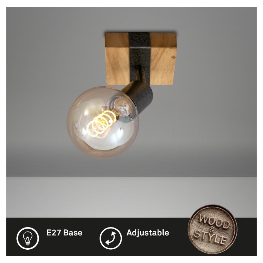 Briloner 2900-011 - Zidno spot svetlo WOOD BASIC 1xE27/25W/230V