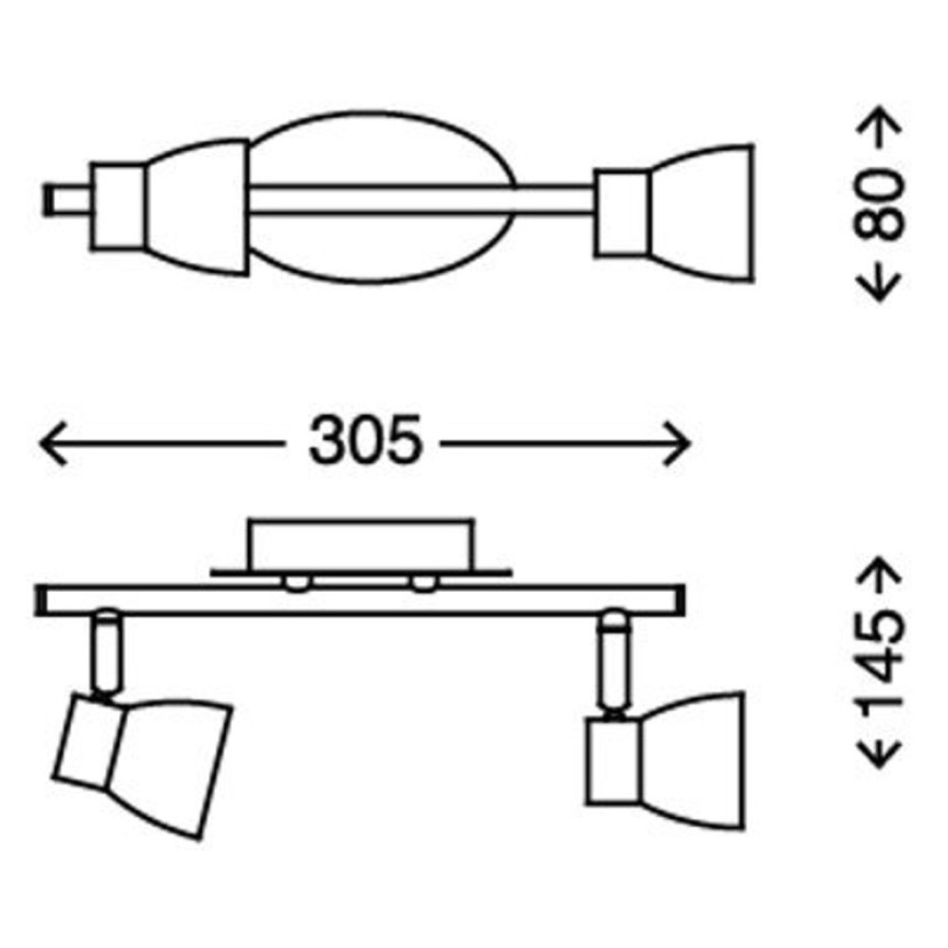 Briloner 2914-022 - LED spot svetiljka 2xGU10/3W/230V 3000K