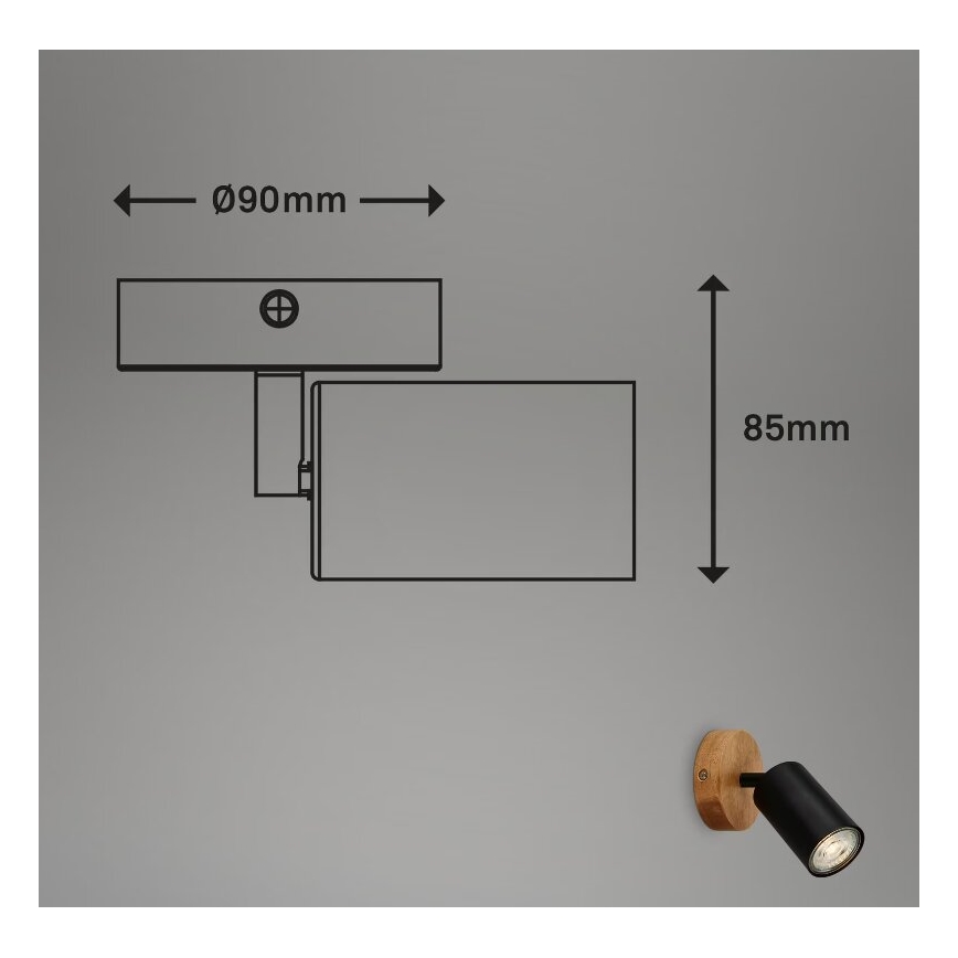 Briloner 2922-015 - Zidno spot svetlo SPOT 1xGU10/9W/230V
