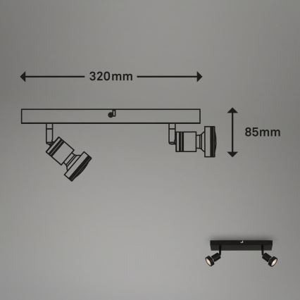Briloner 2926-025 - LED spot svetilo 2xGU10/4,9W/230V