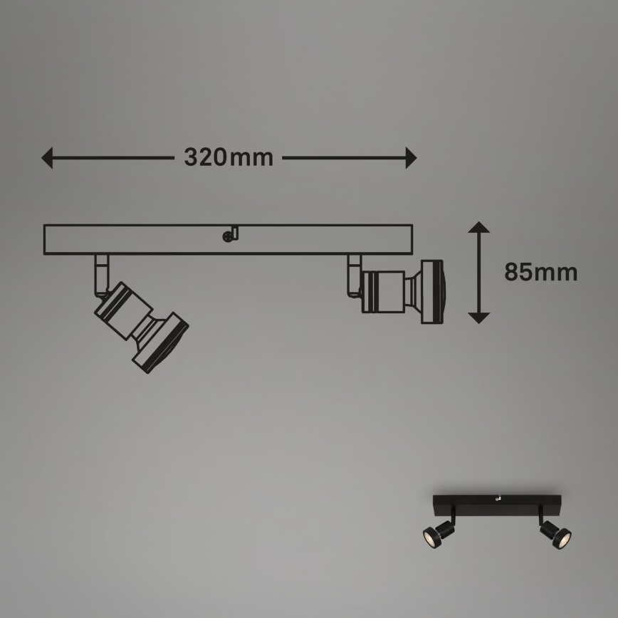 Briloner 2926-025 - LED spot svetilo 2xGU10/4,9W/230V