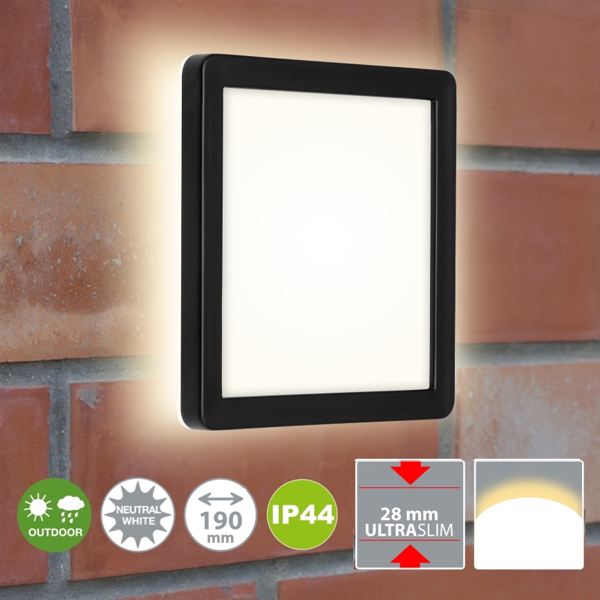 Briloner 3010-015 - LED plafonjera LED/8W/230V 19x19 cm crna IP44