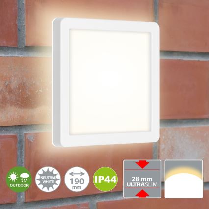Briloner 3010-016 - LED plafonsko svetlo LED/8W/230V 19x19 cm belo IP44