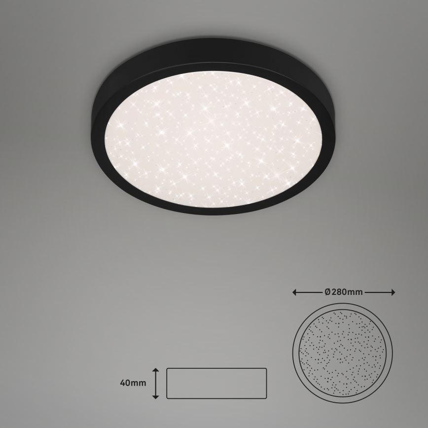 Briloner 3048-015 - LED plafonsko svetlo RUNA LED/18W/230V crna