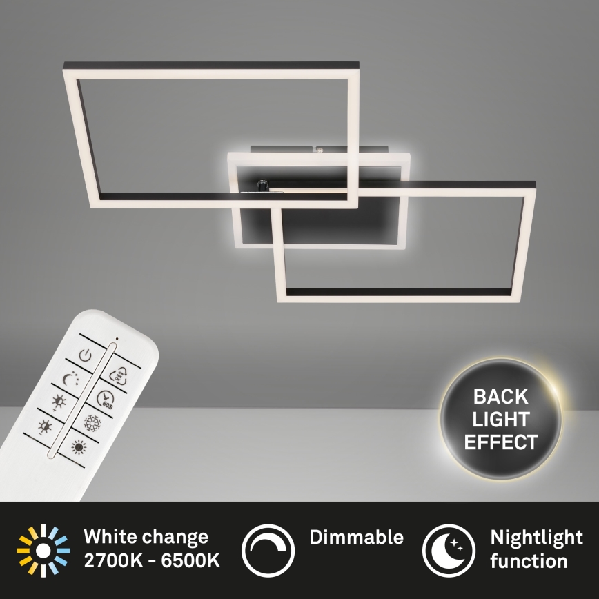 Briloner 3049-015 - LED prigušiva stropna svetiljka FRAME LED/40W/230V + daljinski upravljač