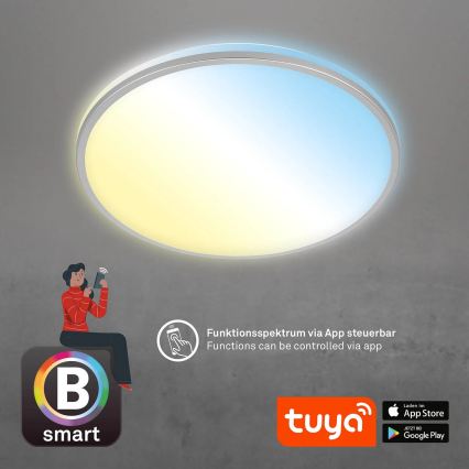 Briloner 3065-014 - LED prigušiva stropna svetiljka IVY LED/42W/230V Wi-Fi Tuya prečnika 49 cm + daljinski upravljač