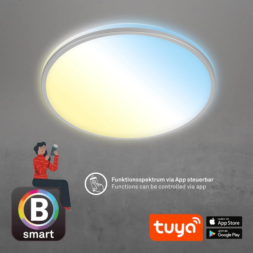 Briloner 3065-014 - LED prigušiva stropna svetiljka IVY LED/42W/230V Wi-Fi Tuya prečnika 49 cm + daljinski upravljač