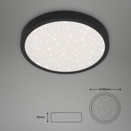 Briloner 3071-015 - LED plafonsko svetlo RUNA LED/24W/230V crno