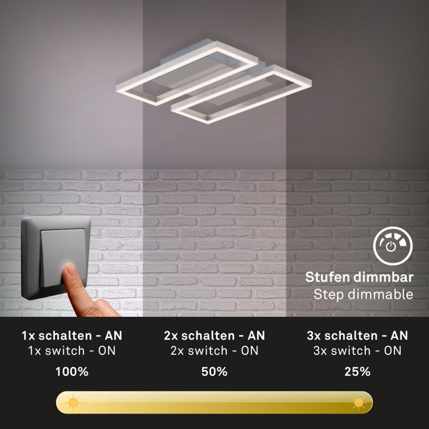 Briloner 3107-012 - LED prigušiva plafonsko svetlo FRAME 2xLED/7,25W/230V