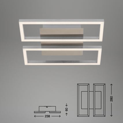 Briloner 3107-012 - LED prigušiva plafonsko svetlo FRAME 2xLED/7,25W/230V