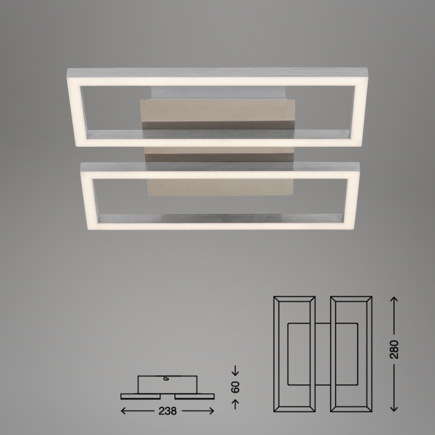 Briloner 3107-012 - LED prigušiva plafonsko svetlo FRAME 2xLED/7,25W/230V