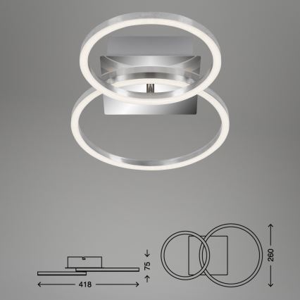 Briloner 3110-018 - LED prigušiva stropna svetiljka FRAMES LED/16W/230V