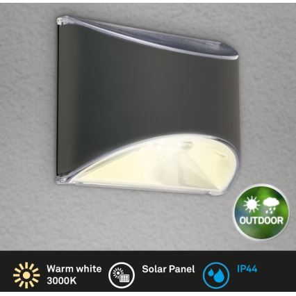 Briloner 3133015 - LED solarno zidno svetlo LED/2W/3,7V IP44 3000K 300 mAh