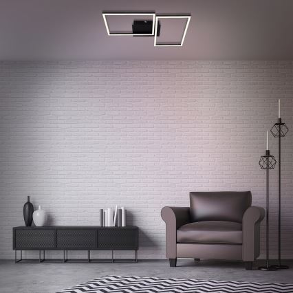 Briloner 3149-018 - LED prigušiva plafonska svetiljka FRAME 2xLED/15W/230V + daljinski upravljač