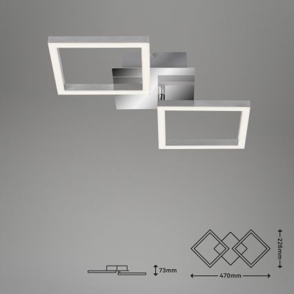 Briloner 3207-018 - LED plafonsko svetlo FRAMES 2xLED/8W/230V