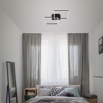 Briloner 3210-015 - LED prigušiva plafonska svetiljka FRAME 2xLED/11W/230V crna