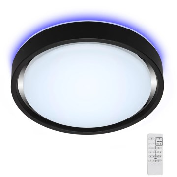 Briloner 3227-015 - LED RGB prigušiva stropna svetiljka sa senzorom TALENA LED/24W/230V crna + daljinski upravljač