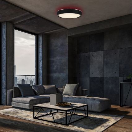 Briloner 3227-015 - LED RGB prigušiva stropna svetiljka sa senzorom TALENA LED/24W/230V crna + daljinski upravljač