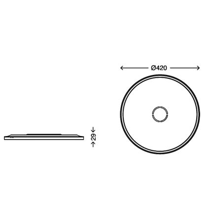 Briloner 3392-015 - LED plafonsko svetlo FREE LED/22W/230V prečnika 42 cm