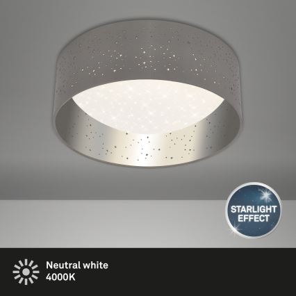 Briloner 3482014 - LED plafonjera MAILA STARRY LED/12W/230V siva/srebrna
