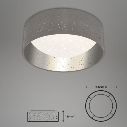 Briloner 3482014 - LED plafonjera MAILA STARRY LED/12W/230V siva/srebrna