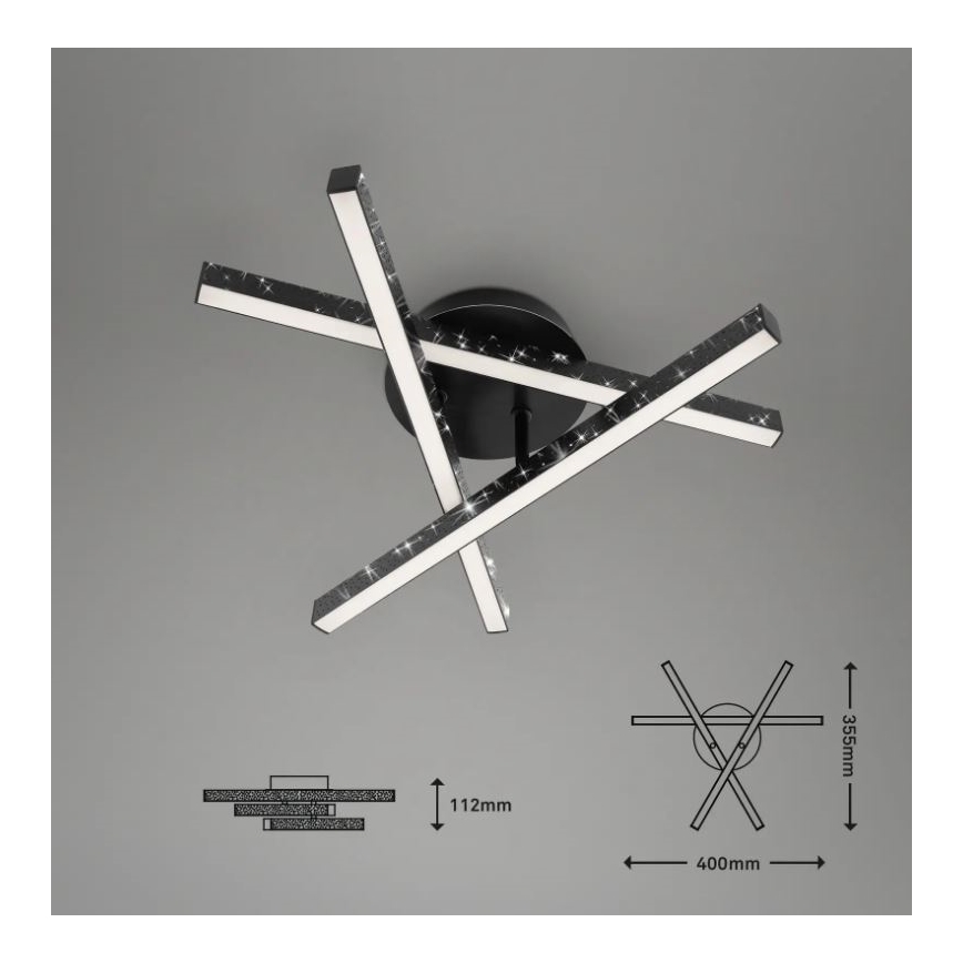 Briloner 3518-035 - LED plafonski luster REY 3xLED/5W/230V