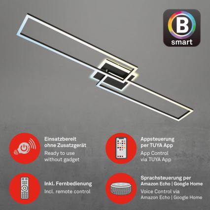 Briloner 3538-015 - LED prigušiva luster FRAME 2xLED/20W/230V 2700-6500K Wi-Fi Tuya + daljinski upravljač