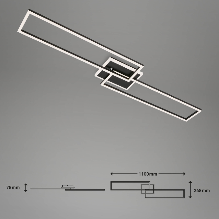 Briloner 3538-015 - LED prigušiva luster FRAME 2xLED/20W/230V 2700-6500K Wi-Fi Tuya + daljinski upravljač