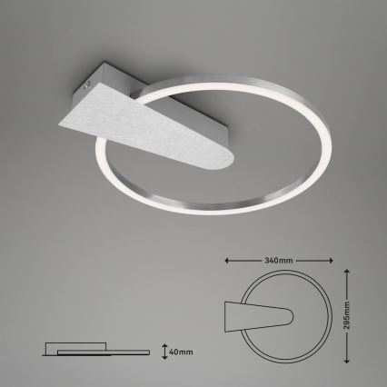 Briloner 3542-018 - LED prigušiva plafonska svetiljka NICO LED/12W/230V mat hrom
