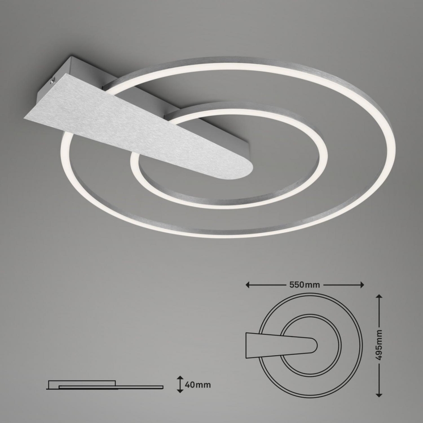 Briloner 3543-018 - LED prigušiva plafonska svetiljka NICO LED/25W/230V matni hrom