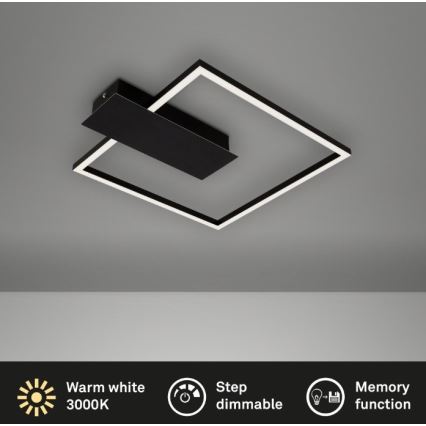 Briloner 3544-015 - LED prigušiva stropno svetlo NICO LED/12W/230V crna
