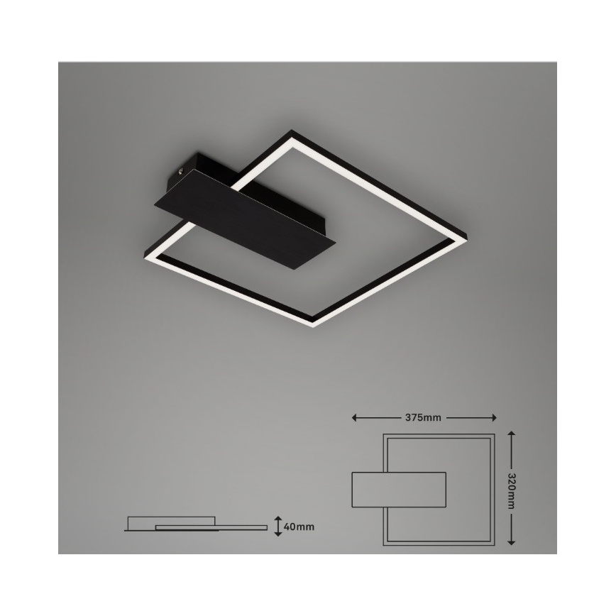 Briloner 3544-015 - LED prigušiva stropno svetlo NICO LED/12W/230V crna