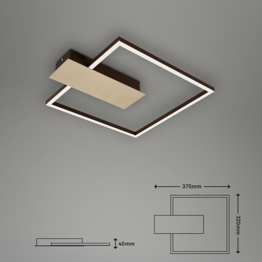 Briloner 3544-017 - LED prigušiva plafonska lampa NICO LED/12W/230V zlatna