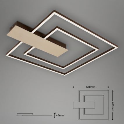Briloner 3545-017 - LED prigušiva plafonska svetiljka NICO LED/25W/230V zlatna