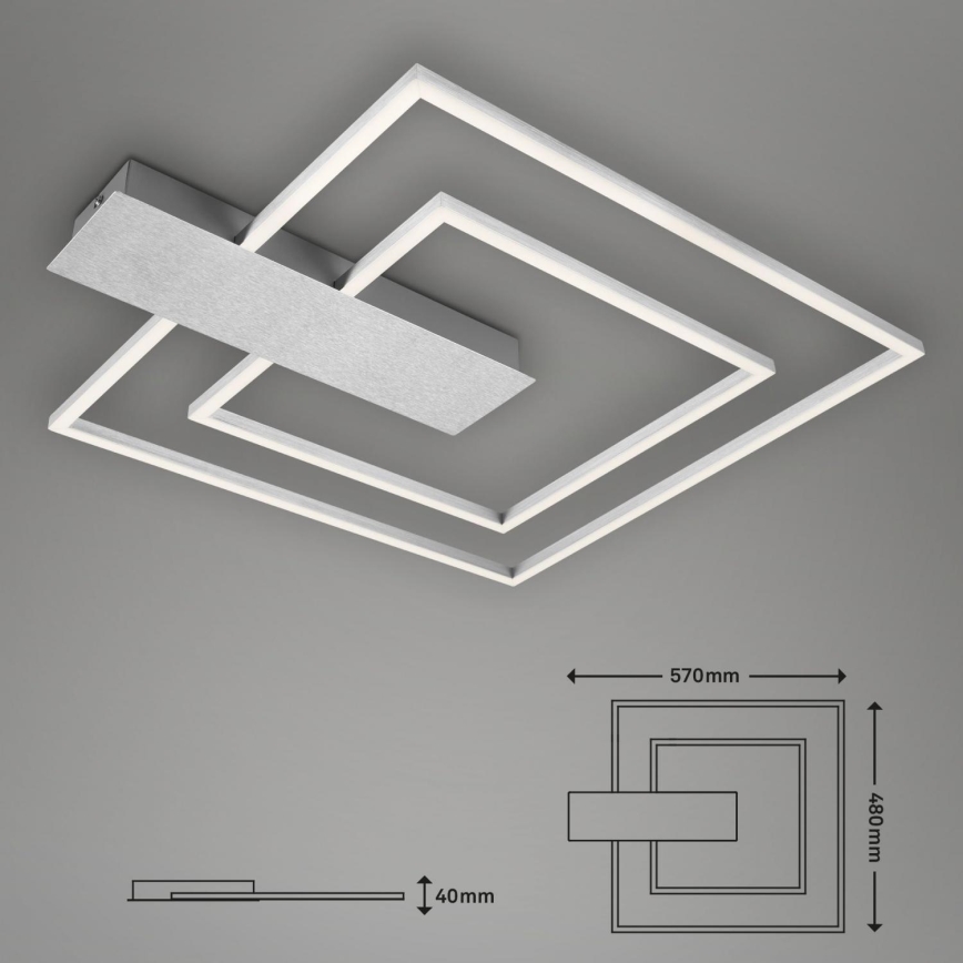 Briloner 3545-018 - LED prigušiva stropna lampa NICO LED/25W/230V mat hrom