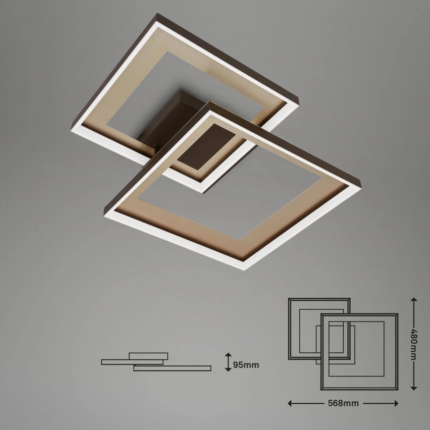 Briloner 3567-017 - LED prigušiva plafonska lampa LED/25W/230V 3000-6500K 56,8x48cm + daljinski upravljač