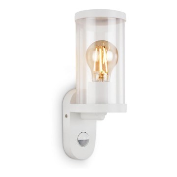 Briloner 3628-016 - Spoljašnje zidno svetlo sa senzorom KAIRO 1xE27/12W/230V IP44 belo
