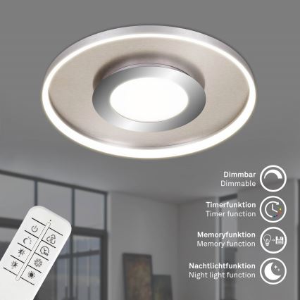 Briloner 3640-012 - LED prigušiva plafonska svetiljka LED/25W/230V 2700-6500K + daljinski upravljač